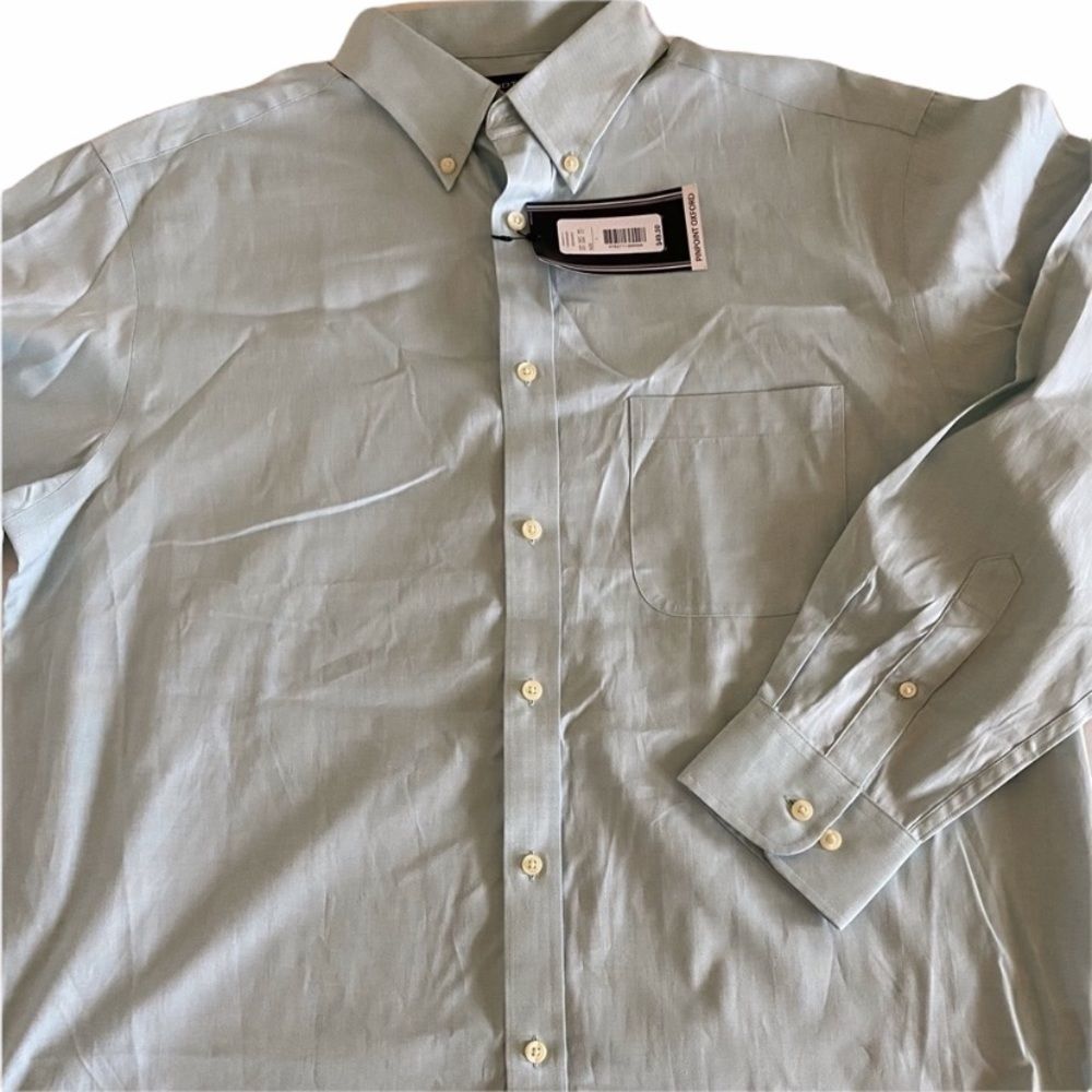 Roundtree & Yorke NWT men’s aqua dress shirt sz L